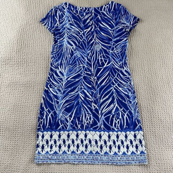 Lilly Pulitzer Sophiletta Dress Twilight Blue Early Riser Parrots Size Small - Picture 4 of 8